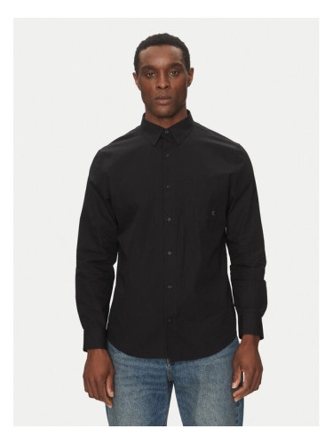Calvin Klein Jeans Риза LV040QM160 Черен Regular Fit