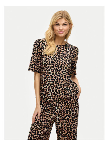 Vila Блуза Liopana 14105564 Кафяв Regular Fit