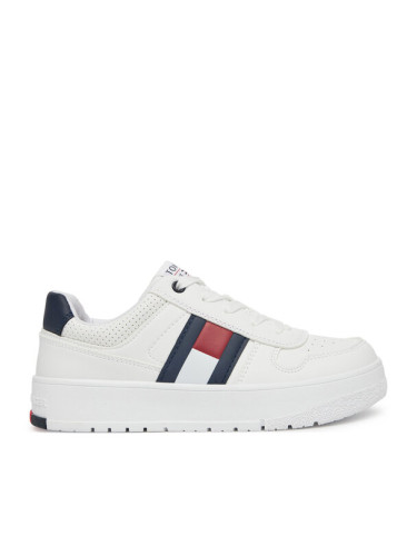 Tommy Hilfiger Сникърси Flag Low Cut Velcro Sneaker T3X9-33859-1355 S Бял