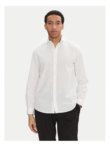 Tom Tailor Риза 1045087 Бял Regular Fit