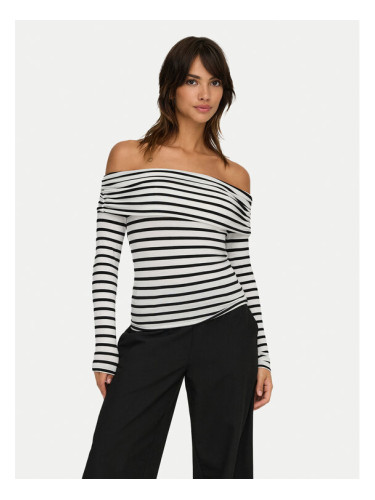 ONLY Блуза Glamour 15339759 Бял Slim Fit