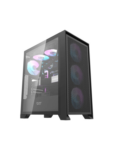 Darkflash кутия Case ATX - DRX70 Mesh Black - Addressable RGB 4 fans, USB-C