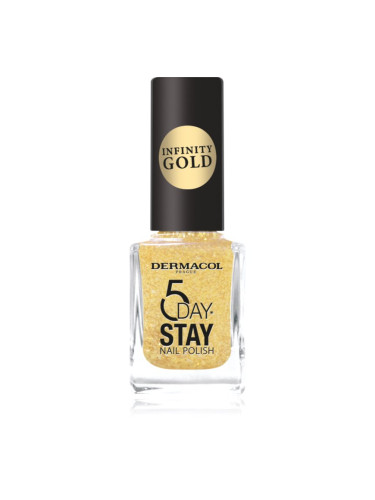 Dermacol Infinity 5 Day Stay дълготраен лак за нокти цвят 63 Gold 11 мл.