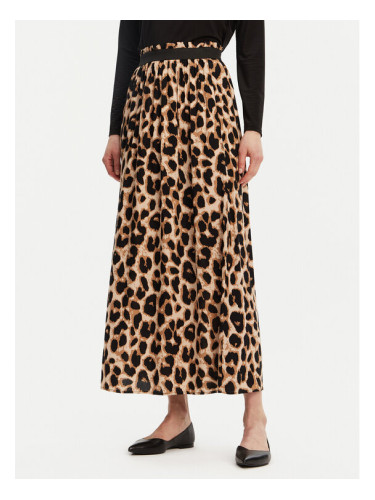 ONLY Плисирана пола Venedig 15251761 Кафяв Regular Fit