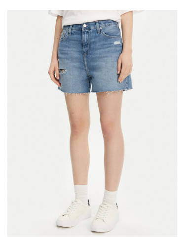 Calvin Klein Jeans Дънкови шорти J20J225159 Син Mom Fit