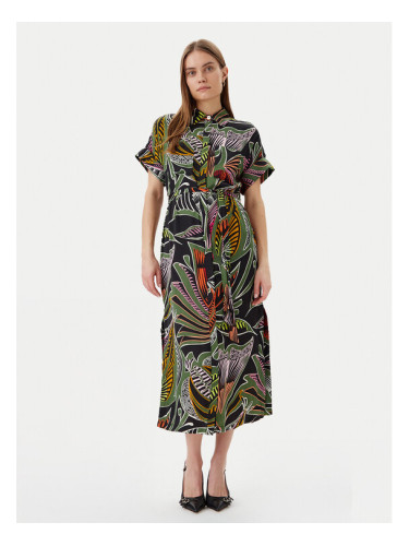 LOLA CASADEMUNT Рокля тип риза LS2516059 Зелен Relaxed Fit