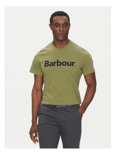 Barbour Тишърт Logo MTS0531OL39 Зелен Tailored Fit