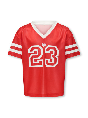 Kids ONLY Тишърт Lulu 15354971 Червен Regular Fit