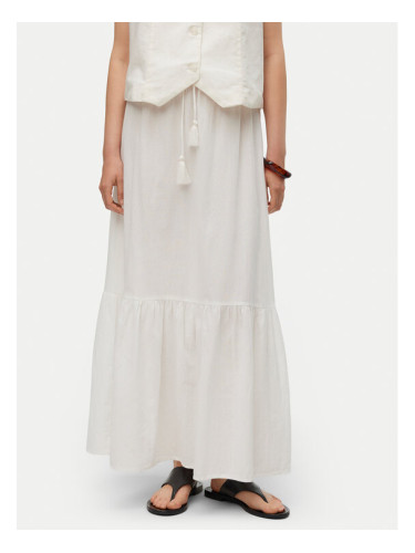 Vero Moda Макси пола Pretty 10311167 Бял Regular Fit