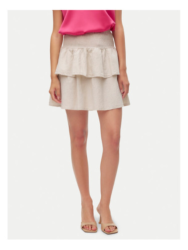 Vero Moda Мини пола Luna 10309768 Бежов Regular Fit