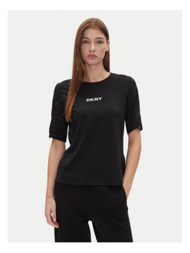 DKNY Тишърт P4JHBRJQ Черен Regular Fit