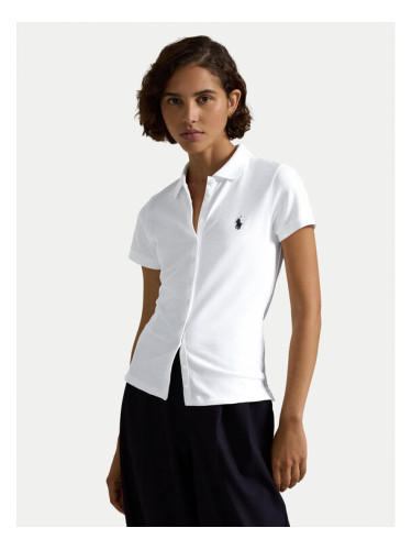 Polo Ralph Lauren Риза 211939272002 Бял Slim Fit