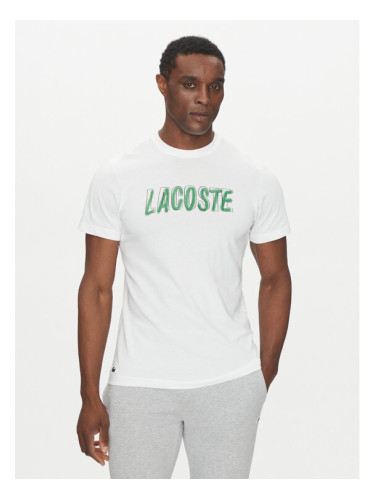 Lacoste Тишърт TH8916 Бял Regular Fit