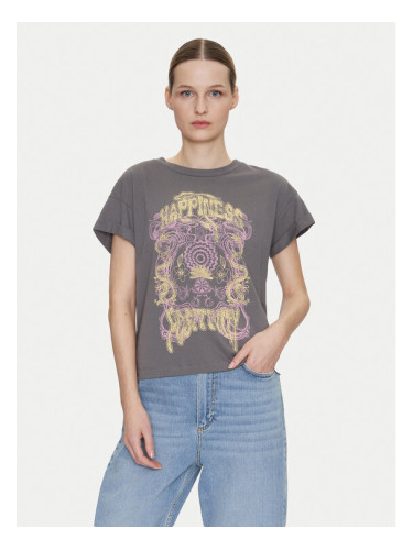 Noisy May Тишърт Gaby 27033385 Сив Regular Fit