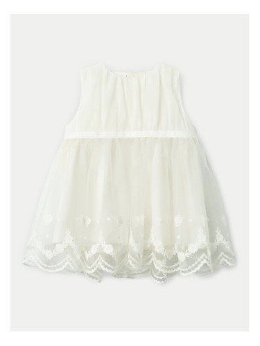 NAME IT Елегантна рокля Demille 13240057 Екрю Regular Fit