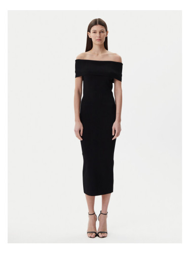 MICHAEL Michael Kors Плетена рокля MS582Y033D Черен Slim Fit