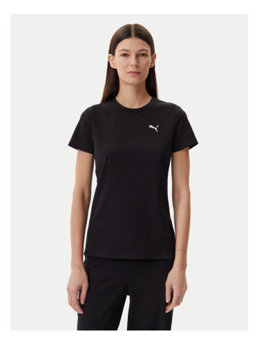 Puma Тишърт Ess Elevated 685021 Черен Slim Fit