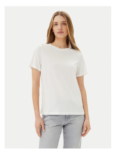 Pieces Тишърт Anora 17148789 Бял Regular Fit