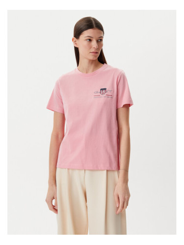 Gant Тишърт Archive 4200277 Розов Regular Fit
