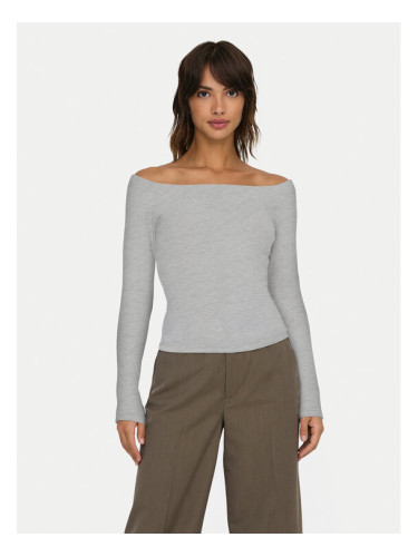 ONLY Блуза Glamour 15339763 Сив Slim Fit
