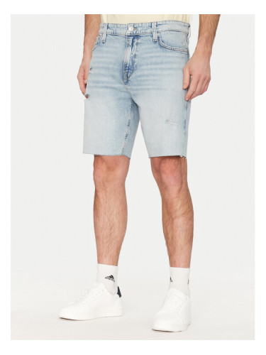 Guess Дънкови шорти M5GDV2 D4Z84 Син Slim Fit