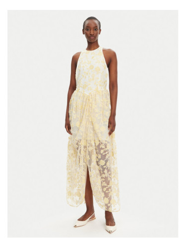 ROTATE Официална рокля 113976858 Жълт Regular Fit