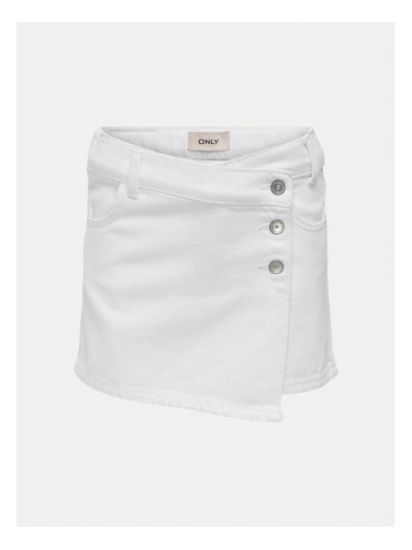 Kids ONLY Дънкова пола Jenny 15295800 Бял Regular Fit