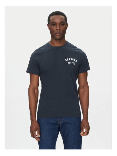 Barbour Тишърт Preppy MTS0502NY31 Тъмносин Tailored Fit