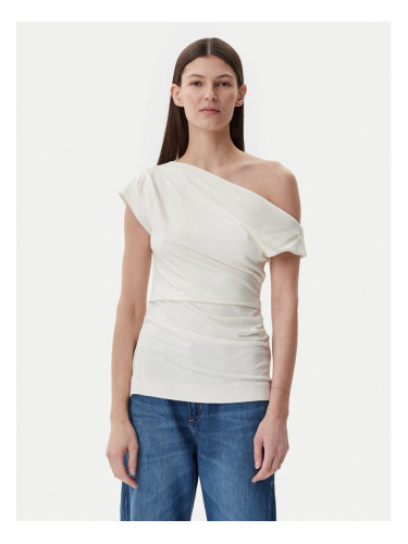 BOSS Блуза Etrima2 50540862 Бежов Slim Fit