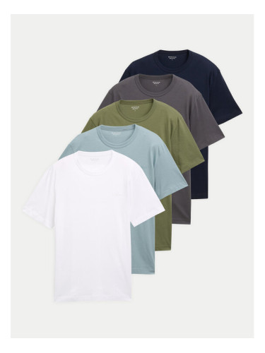 Tom Tailor Комплект 5 тишърти 1047052 Цветен Regular Fit