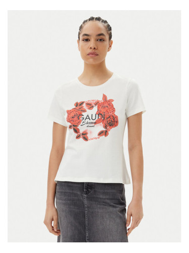 Gaudi Тишърт 511FD64014 Екрю Regular Fit