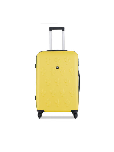 Semi Line Голям куфар T5947-3 Жълт