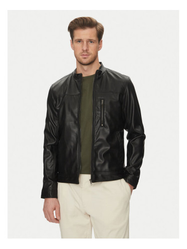 Blend Яке от имитация на кожа 20717907 Черен Regular Fit