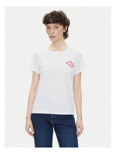 Pepe Jeans Тишърт Rosey PL506070 Бял Regular Fit