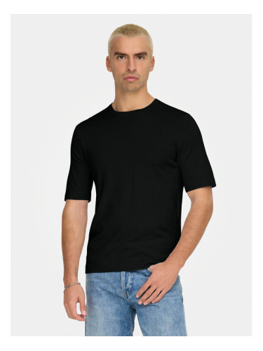 Only & Sons Тишърт Wyler 22022928 Черен Regular Fit