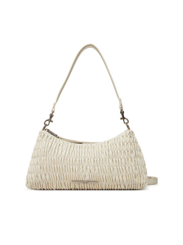Calvin Klein Jeans Дамска чанта Rouched Shoulder Bag LV04K3088G Екрю