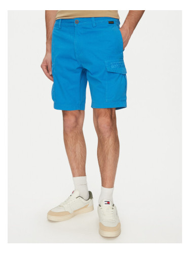 Napapijri Шорти от плат N-Deline NP0A4HOT Син Regular Fit
