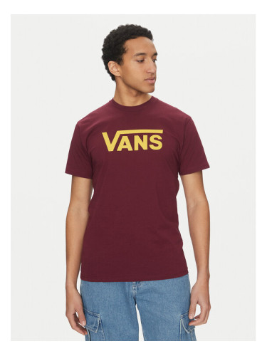 Vans Тишърт Classic VN000GGG Бордо Regular Fit