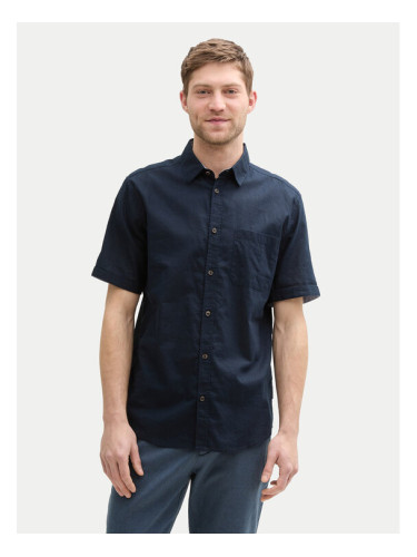 Tom Tailor Риза 1045098 Тъмносин Regular Fit