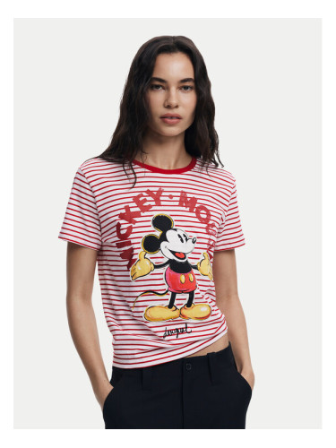 Desigual Тишърт Mickey 25SWTKAI Червен Regular Fit