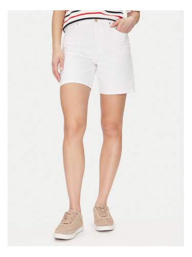 Tommy Hilfiger Дънкови шорти Dnm Straight Short Rw White WW0WW45924 Бял Regular Fit