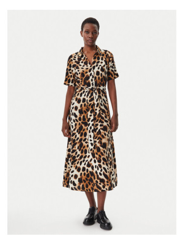 JDY Рокля тип риза Star 15320702 Кафяв Regular Fit