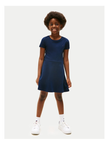 Tommy Hilfiger Ежедневна рокля Essential KG0KG08487 S Тъмносин Regular Fit