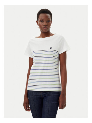 Tom Tailor Тишърт 1045544 Бял Regular Fit