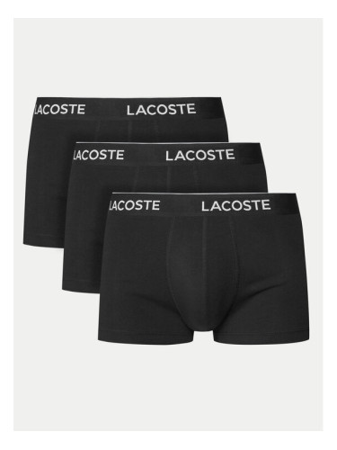 Lacoste Комплект 3 чифта боксерки 5H1300 Черен