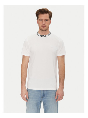Lacoste Тишърт TH9582 Бял Regular Fit