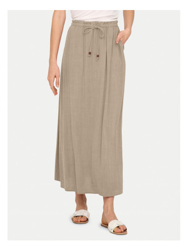 ONLY Миди пола Solvi 15338678 Бежов Regular Fit