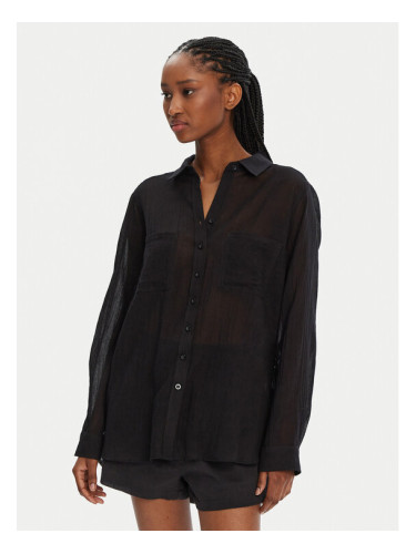 Seafolly Риза Breeze 54795-TO Черен Regular Fit