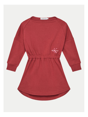 Calvin Klein Jeans Плетена рокля Monogram IG0IG02316 M Червен Relaxed Fit