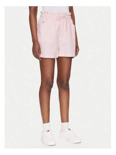 Tommy Jeans Шорти от плат DW0DW20360 Розов Regular Fit